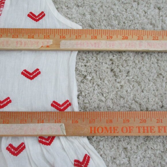 ASOS Embroidered Smock Top white size 4 sheer - Picture 10 of 16